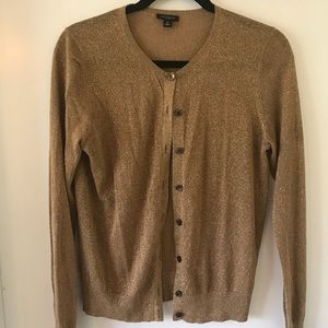 Ann Taylor gold, shimmery sheer, top